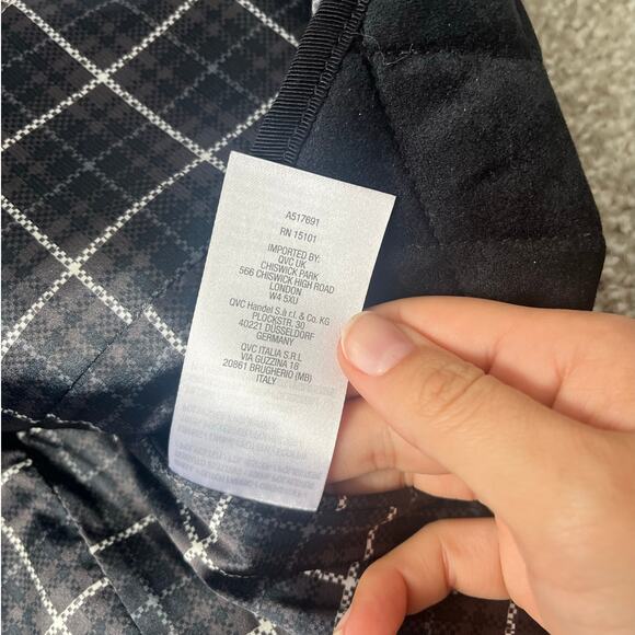 Isaac Mizrahi Live! Faux Suede Quilted Barn Jacket Black Chore Womens Size Small - Picture 5 of 8